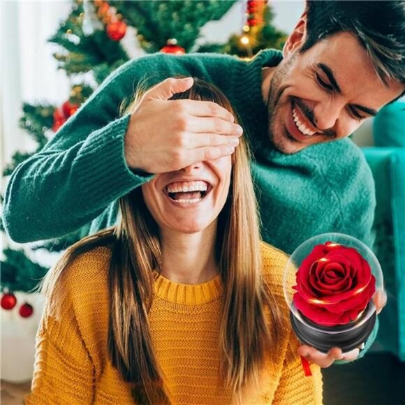 Preserved Rose Flower, Beauty and The Beast Rose Gifts for Women Mom Wife - Picture 2 of 7